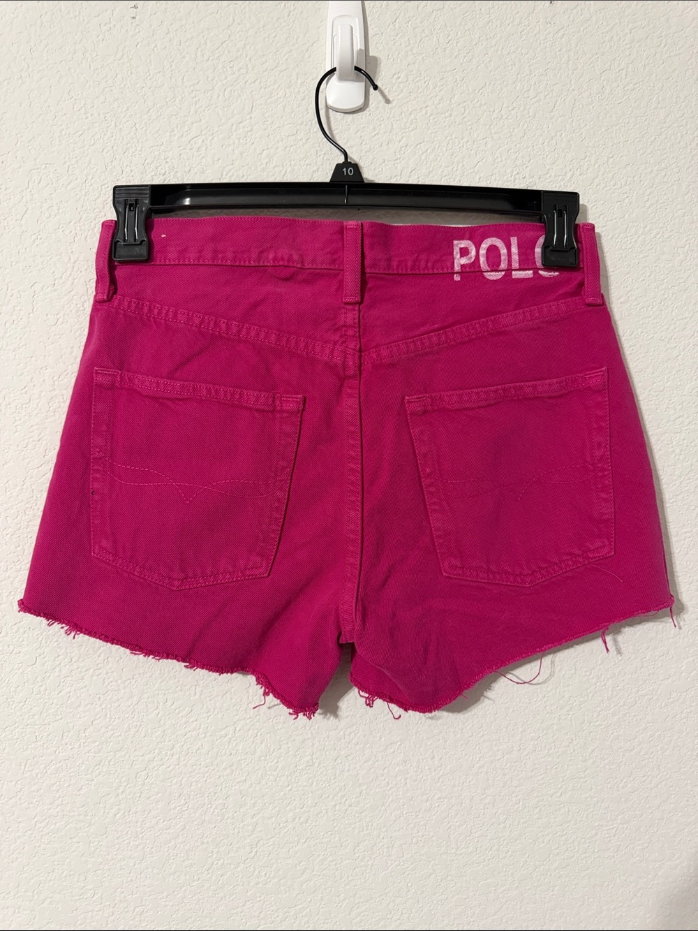 Polo by Ralph Lauren The Crosby Relaxed Jean Cut Offs Pink Shorts, Size 26 NEW